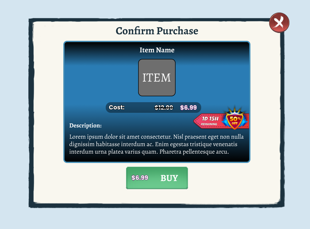 A standardized confirmation modal ensuring consistent layout and branding across different user flows.