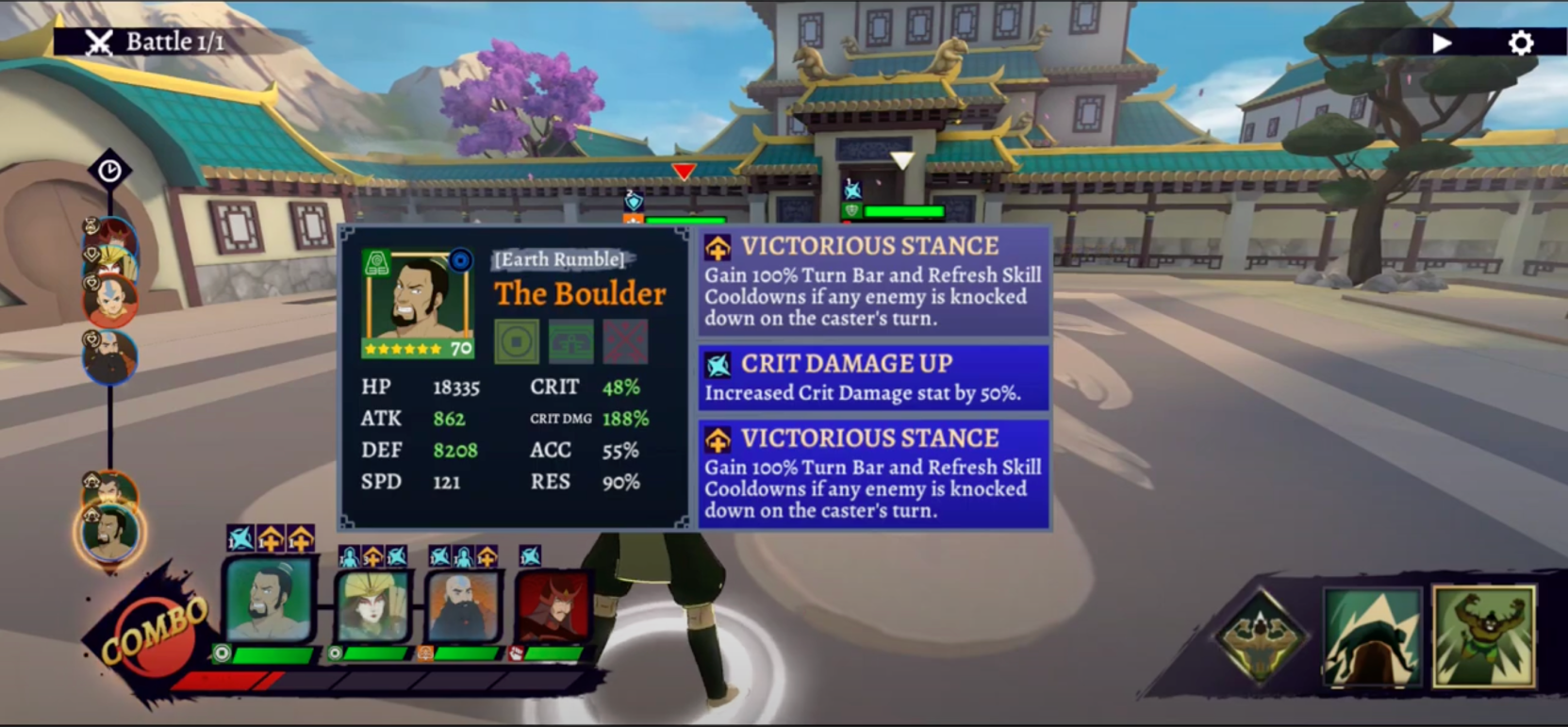 Improved combat UI showing grouped related elements and clearer turn order tracking.